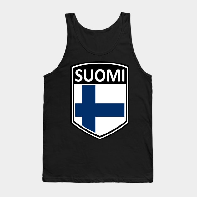 Flag Shield - Suomi Tank Top by Taylor'd Designs